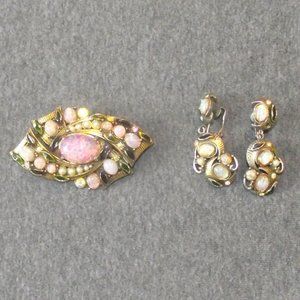 Weiss pin and clip earrings